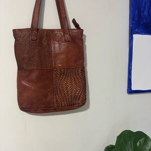 Milo Brown Leather Tote Bag